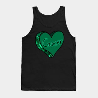 Emerald Green Cancer Star Sign Love Heart Tank Top